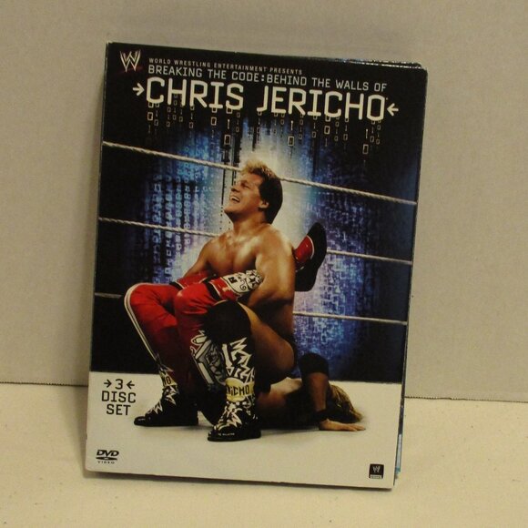 WWE Chris Jericho Small Blue White Red Graphic 3 disc Wrestling DVD Movie - Picture 1 of 6